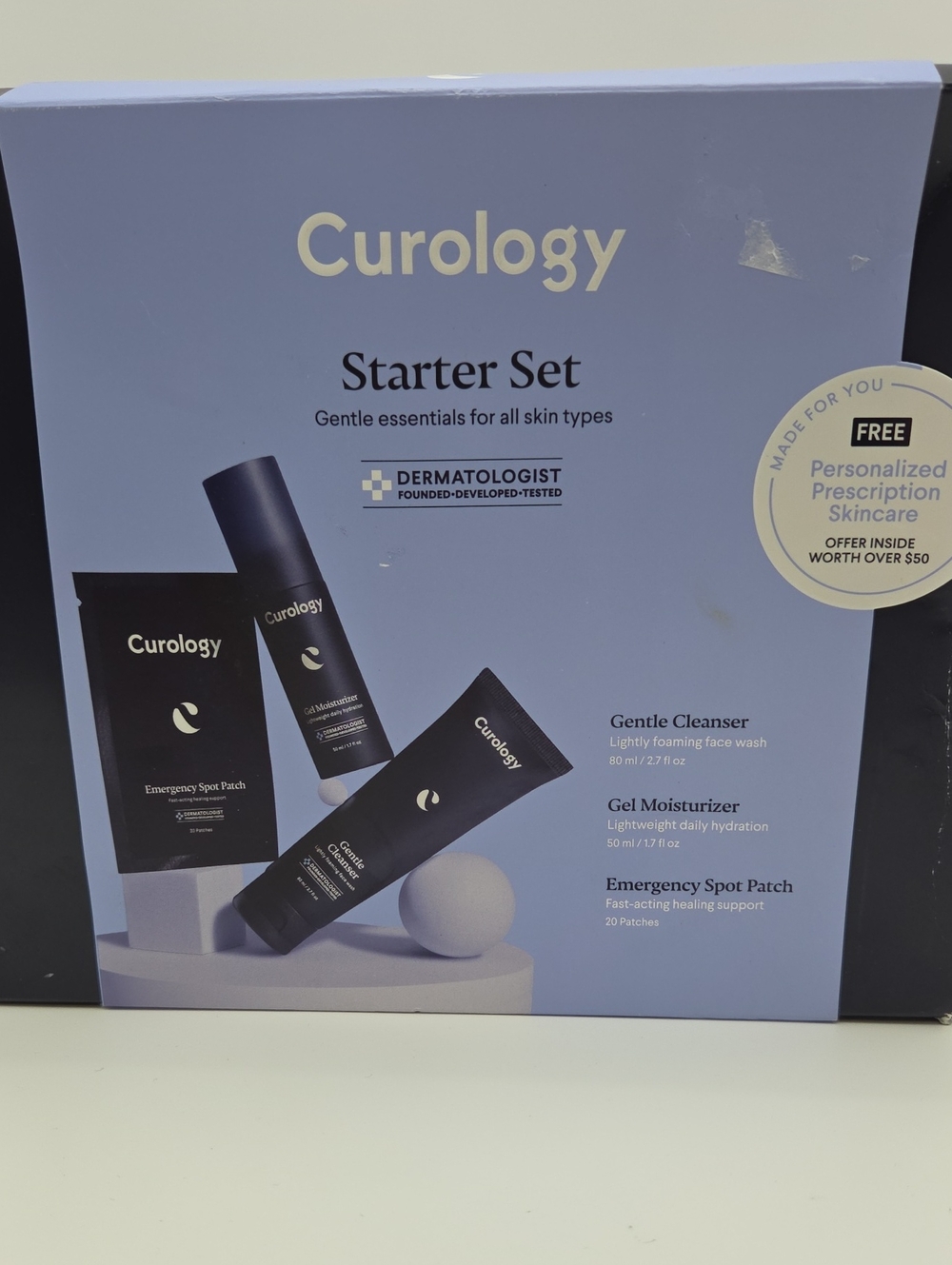 Curology Starter Set - Blue Gentle Cleanser & Gel Moisturizer